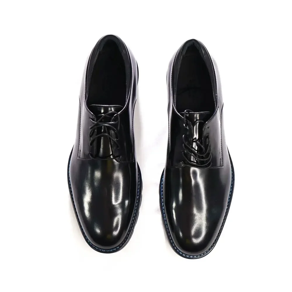 $650 Z ZEGNA - Black Leather Derby - US 9.5 (8.5UK)